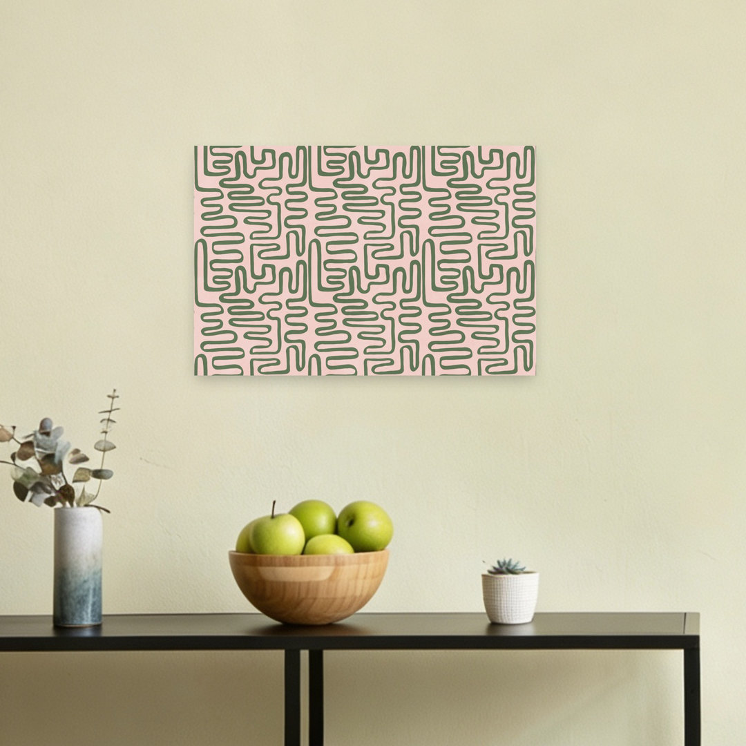 Organic Wavy Pattern Abstract Contemporary Geometric Wall Art Print