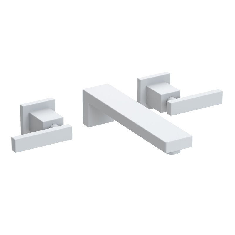Skylar Wall Mount Bathroom Faucet, Matte White