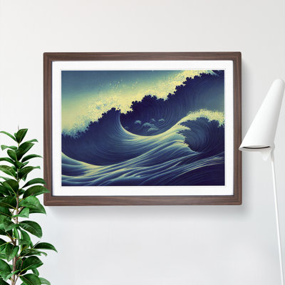 XH1022-4473X Gracious Japanese Wave - Single Picture Frame Print