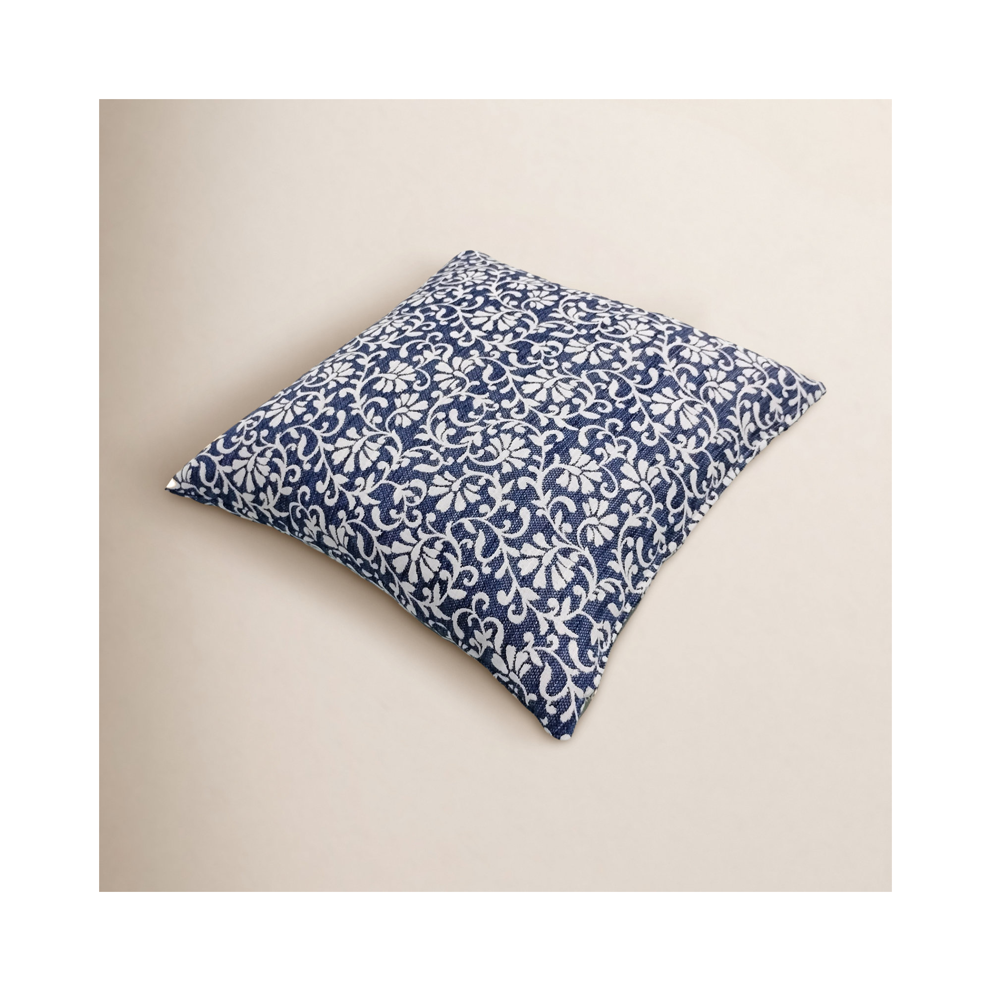 Liza Pillow Cover & Insert Square in Blue/White, 16" x 16"