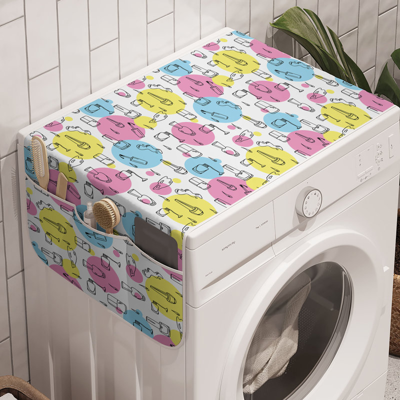 Ensemble de 2 paniers de rangement pour machine à laver de 47 po x 18,5 po rose pâle East Urban Home