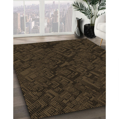 Tapis 100% à motifs lavables à la machine 2989 Pat535-BRN
