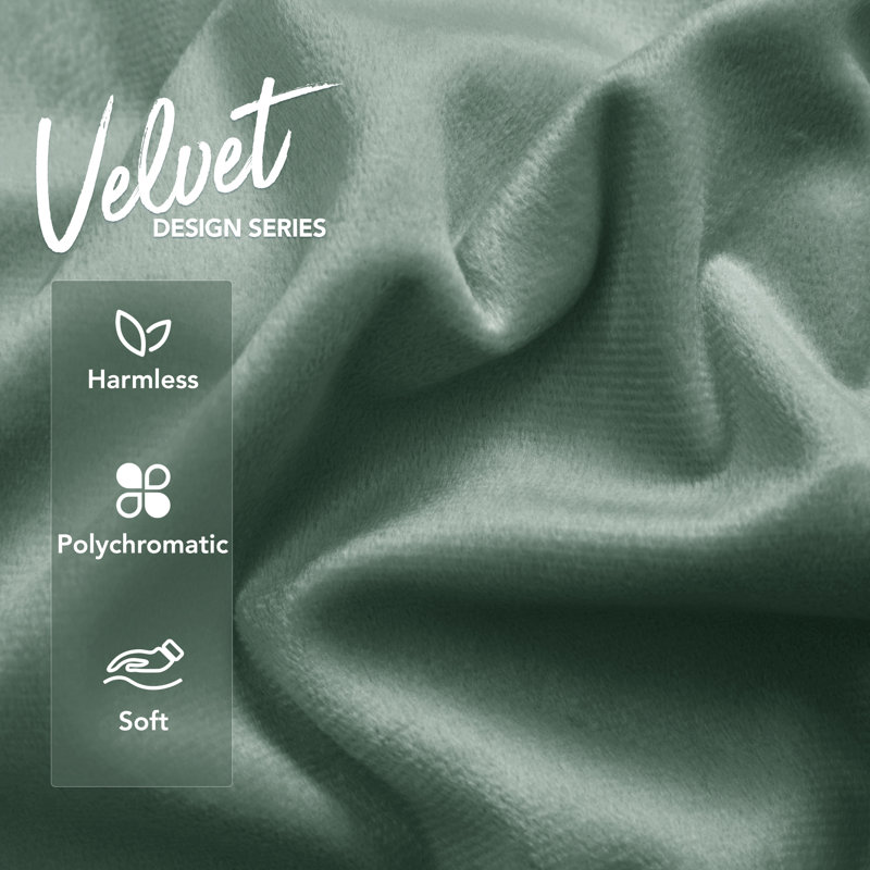 Mint Green Velvet Standard/Queen Pillow Covers Set of 2
