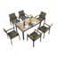 Ensemble de table de salle à manger 7 pièces toutes saisons