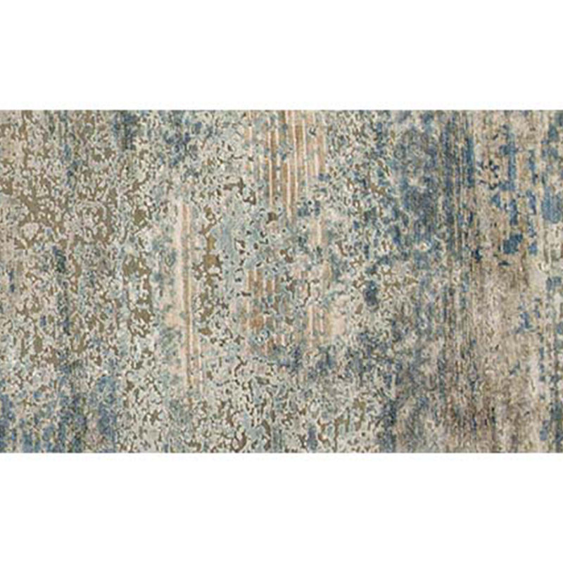 CANSMIT28GYBL Hand Knotted Area Rug, Rectangle 2' 6" x 12'