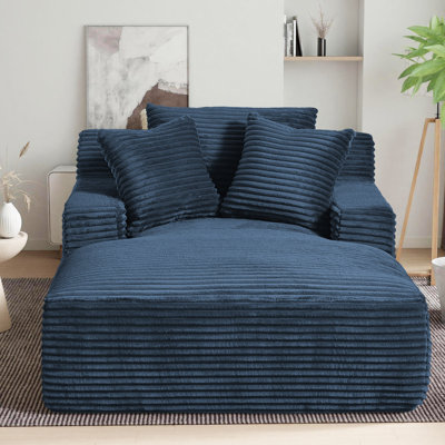 Latitude Run® No Assembly Required 50'' Corduroy Indoor Chaise Lounge Chair Upholstered Modern Glauser Oversized Compression Sleeper Sofa In A Box
