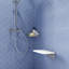 White & Chrome Shower Seat