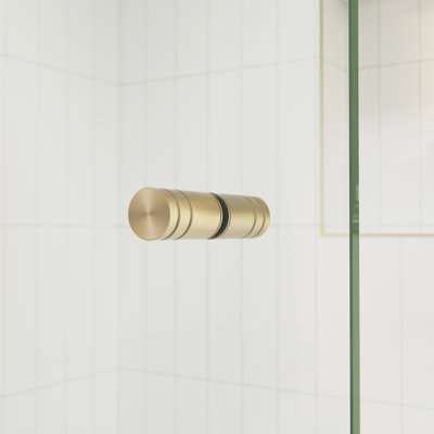 Illume 63.75 in. x 58.25 in. Fully Frameless Hinge Bathtub Door
