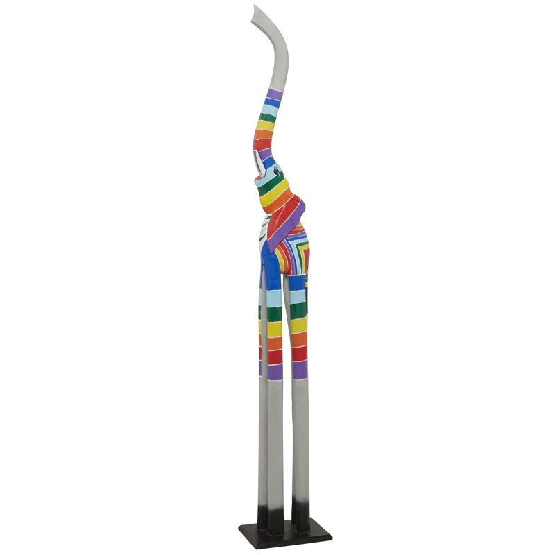 Elizabella Animals Figurines & Sculptures, White/Red/Blue/Green