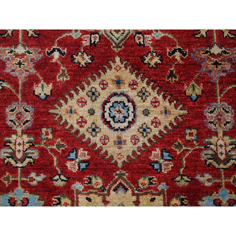 Raducanu One-of-a-Kind 2'10" X 24'9" New Age Runner Wool Area Rug Red