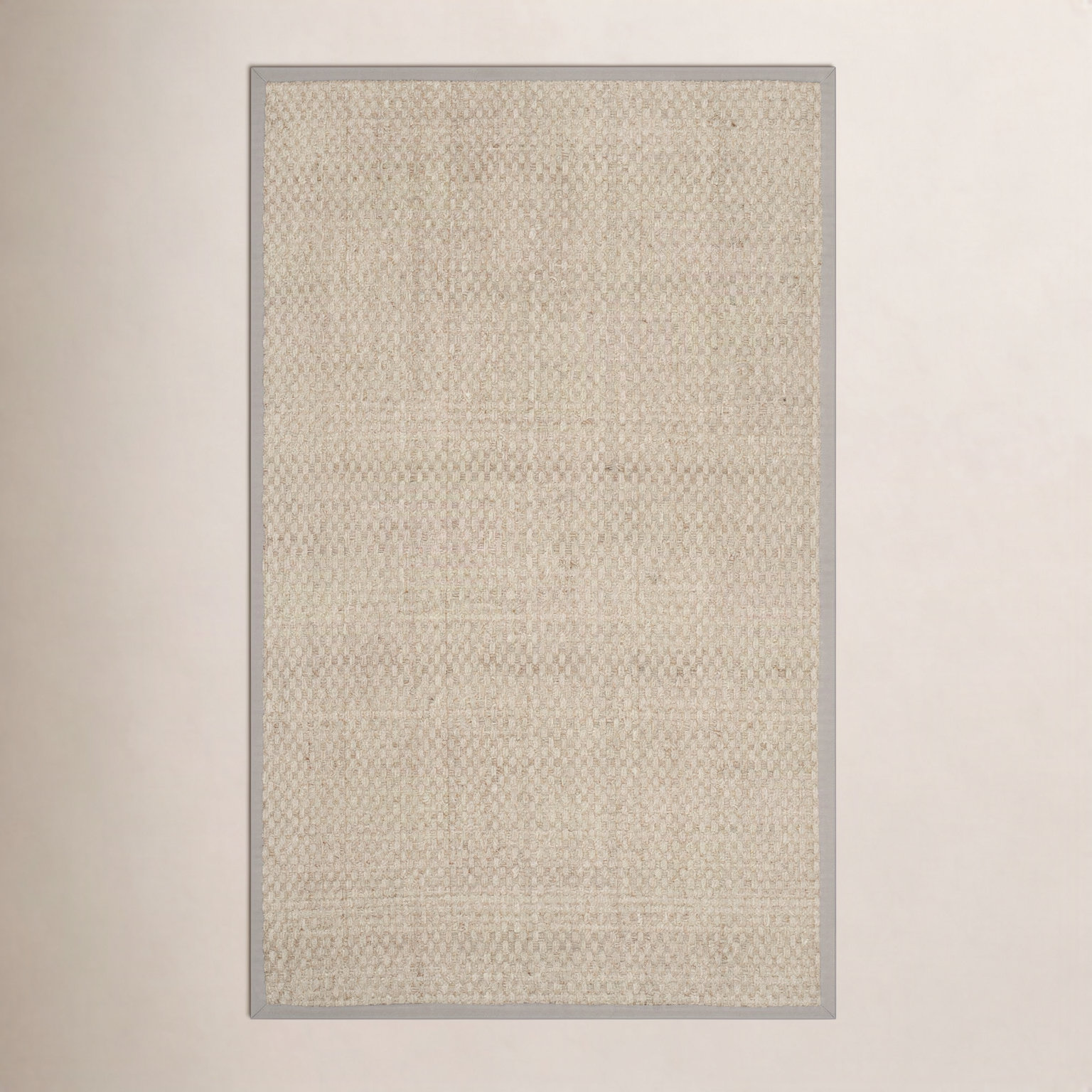 Lasone Natural Gray Seagrass Rug, Rectangle 11' x 15'