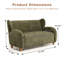 Ensemble de conversation 2 pièces à oreilles en chenille avec fauteuil inclinable-131986905