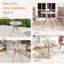 Table d'appoint ronde 27,5 po en rotin PE avec table d'appoint ronde et cadre en métal robuste