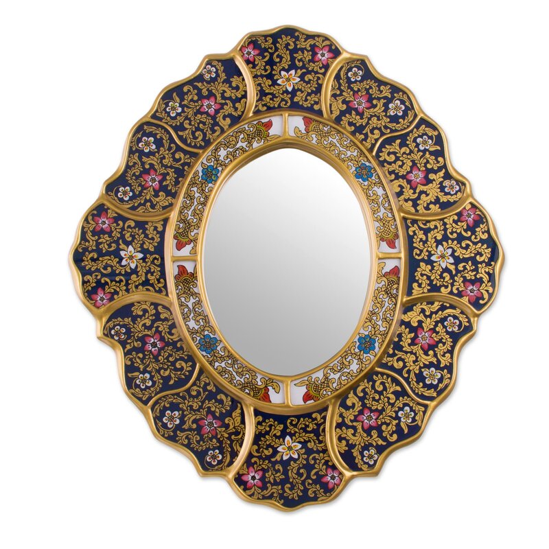 World Menagerie Kaydan Asymmetrical Wood Wall Mirror & Reviews | Wayfair