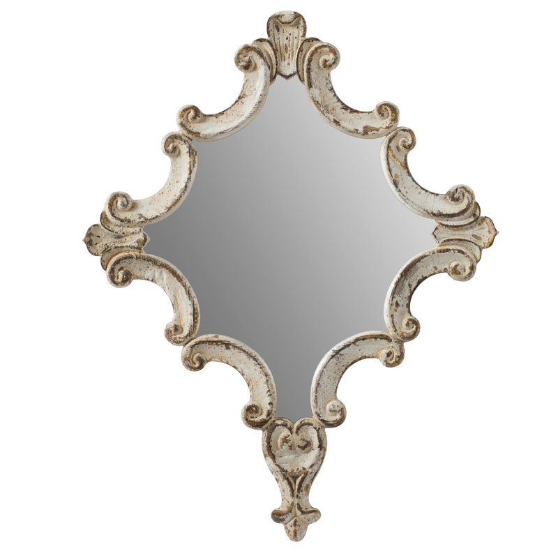 Accessoire de miroir de chambre à coucher 30 po x 23,5 po White Diamond