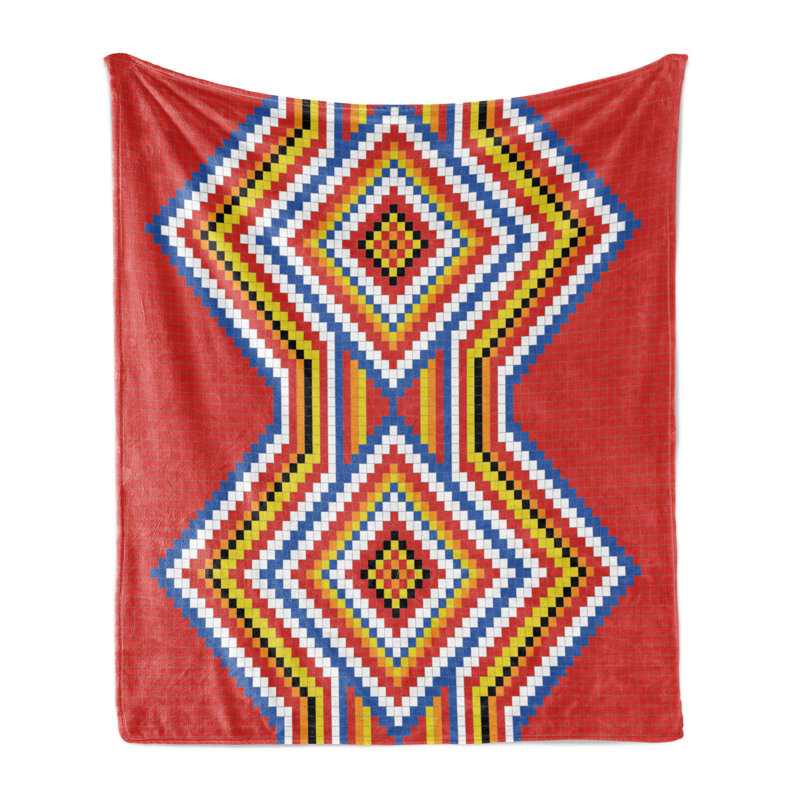 Hand Woven Throw Blanket, 50" W x 60" L