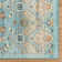 Samira Tanis Aqua Blue Gold Cream Multi Moroccan Bohemian Machine Washable Indoor Area Rug, Flat Pile for Living Room & Bedroom