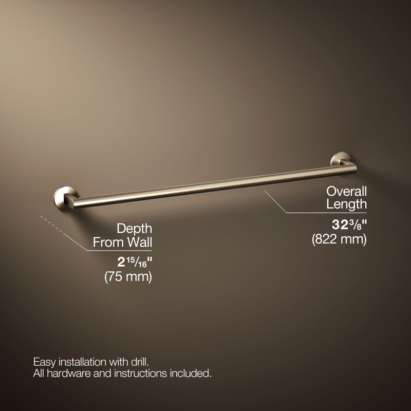 Components Towel Bar, 30"W, Vibrant Brushed Bronze