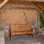 Bulkley Charles Taylor Hand Made Traditional 3 Seater Chunky Rustic Wooden Garden Bench Furniture