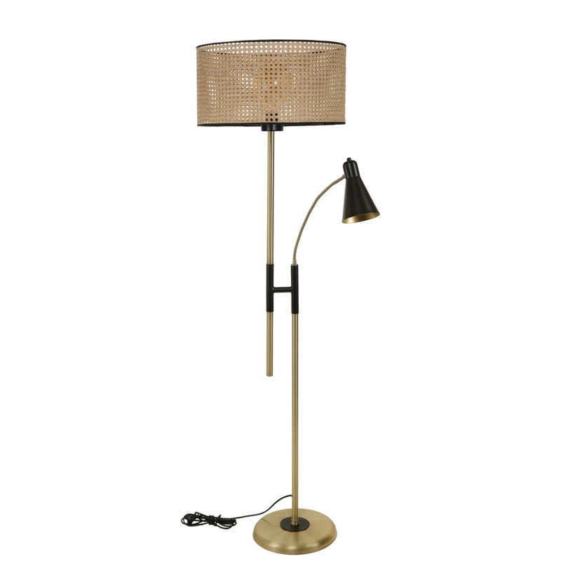 Thalia 165cm Torchiere Floor Lamp, Gold