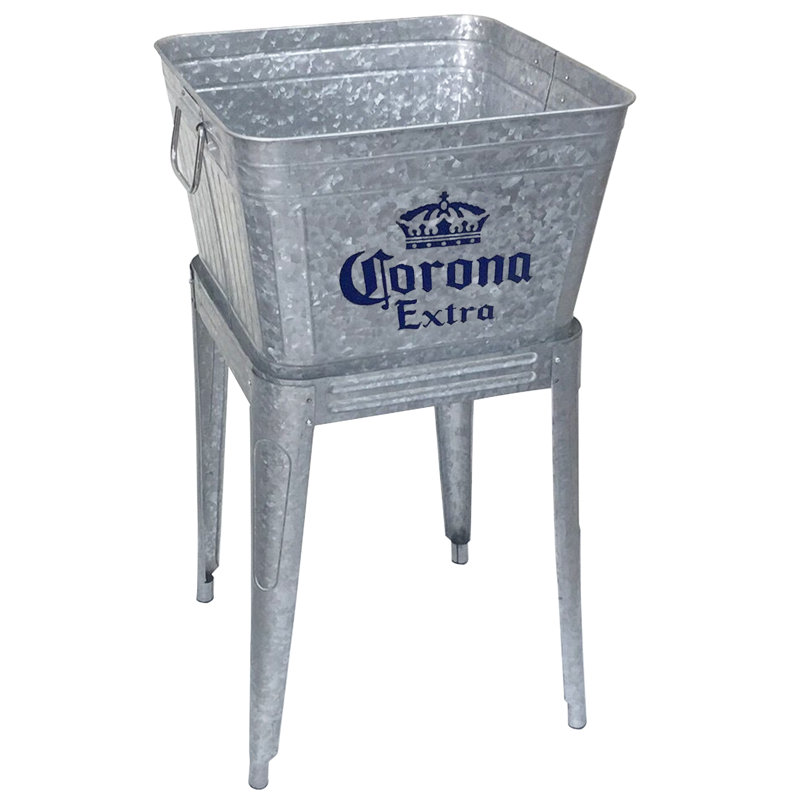 Leigh Country 42 Quarts Serving Station / Cart Cooler in Silver