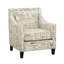Fauteuil d'appoint Hilga Erica avec garniture cloutée chromée-722825220