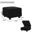 Pièce de module de tabouret avec repose-pieds de rangement pour canapé modulaire de 26,4 po de largeur nairoby-1585337849