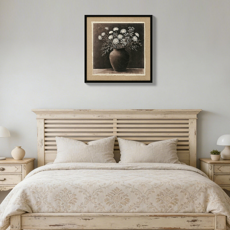 Art mural abstrait bouquet de fleurs