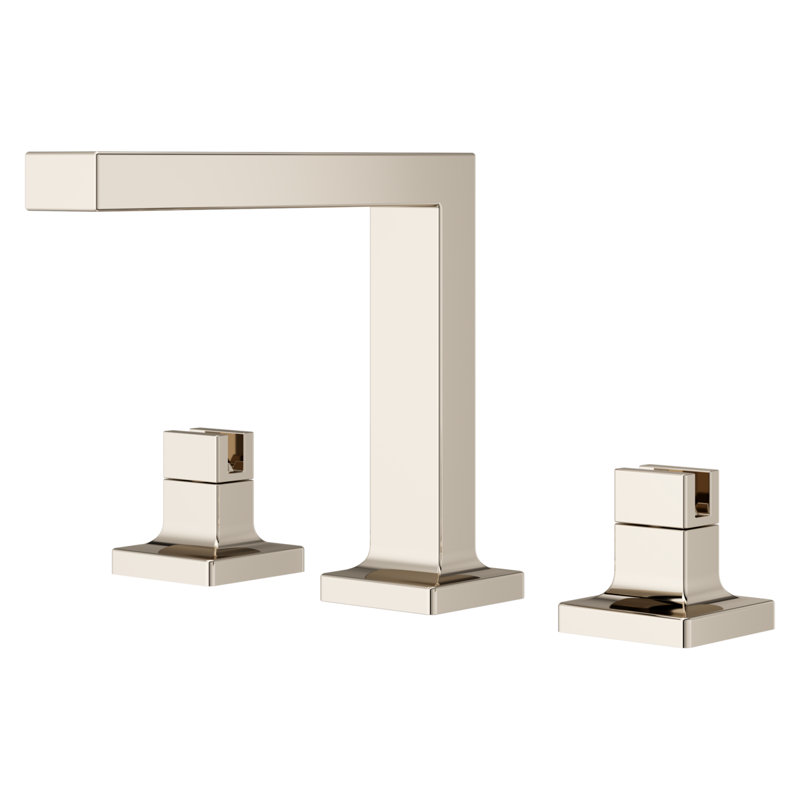 Verve 2-Handle 8 in - 15 in. Widespread Bathroom Faucet without Handles with Square Spout in , Polished Nickel