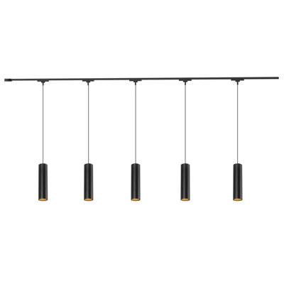 Remuda 5 Light Black dimmable 4000K LED Trilo Track Ceiling Kit