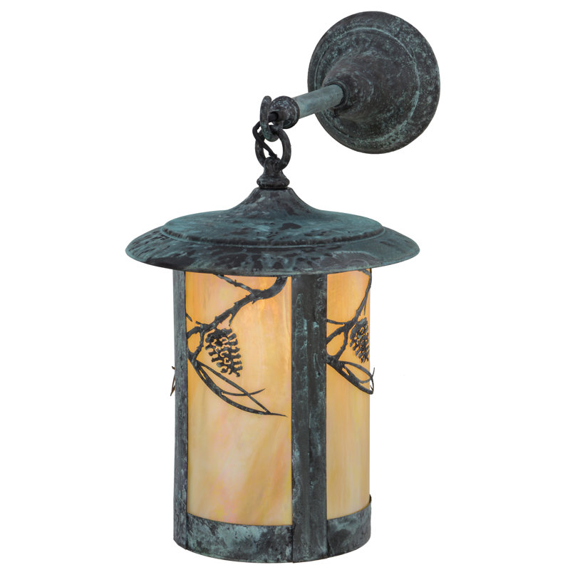Rustic Lodge Solid Brass Wall Light, 18" H x 10" W x 15" D