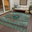 Tapis bleu sarcelle lavable à la machine intérieur / extérieur Xhevrie-749842070