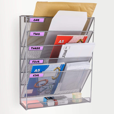 Wall Magazine File Rack Holder Organiser