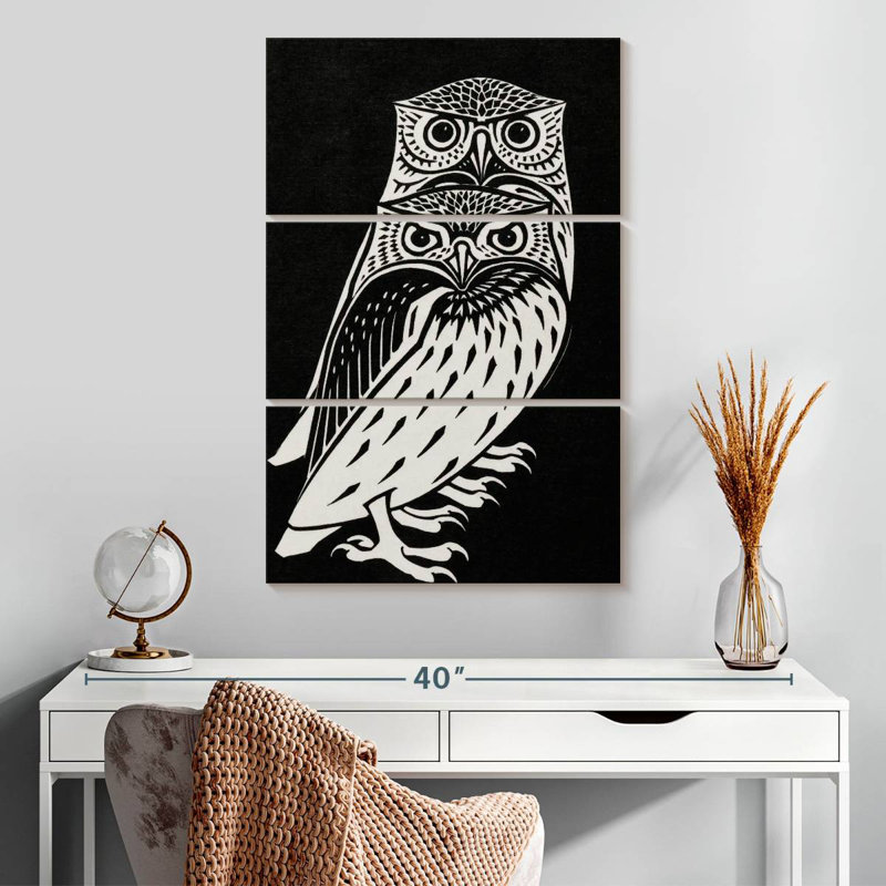 Brampt Two Owls 1921, 32" H x 20" W