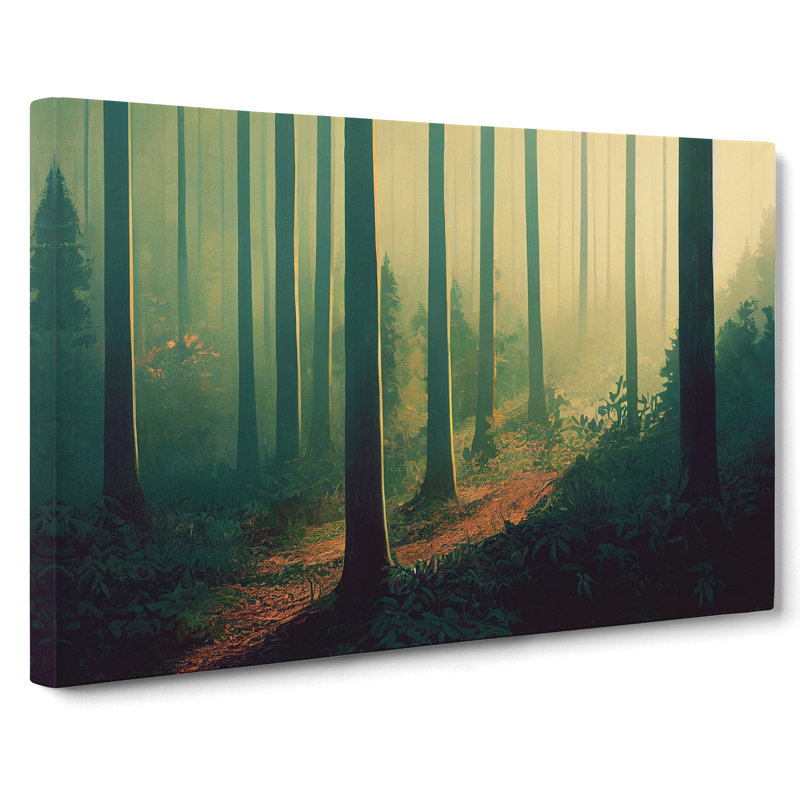 Peaceful Summer Forest - Wrapped Canvas, 40cm H x 60cm W x 3cm D
