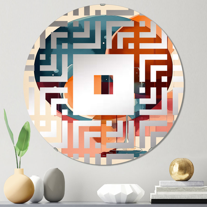 Khadiga - Miroir mural carré, 23,6 po x 23,6 po