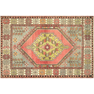 One-of-a-Kind 3'9" X 5'9" 1960s Wool Area Rug in