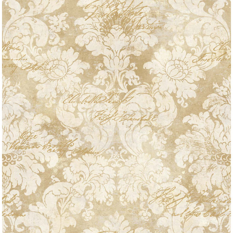 Rouleau de papier peint L 33 pi x l 20,5 po Javin, Or métallique
