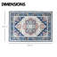 Blue Moroccan Style Area Rug Faux Fur Home Living Room Decor Carpet
