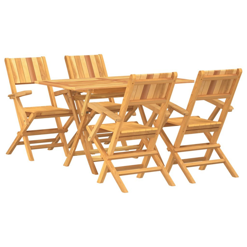 Arkoe 4 - Person Teak Patio Dining Set with Rectangular Table