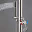 Douche d'extérieur autoportante en acier inoxydable avec douche à main H 87,5 po-116321797