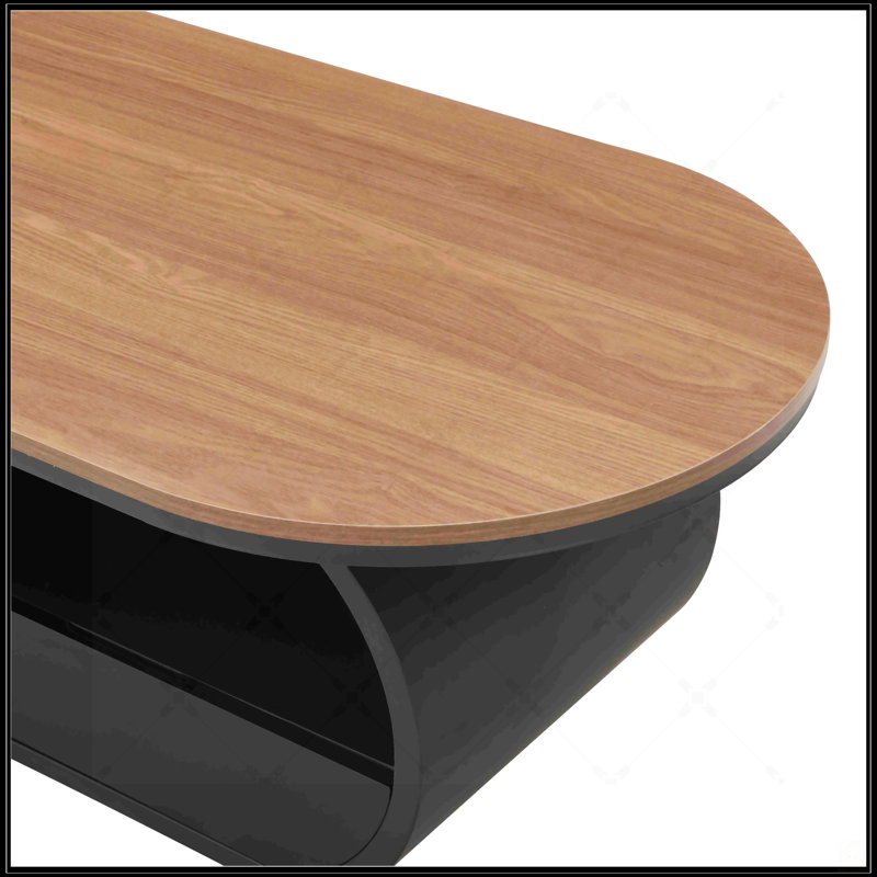 Table basse Luxury, Brun, Noir, Bois