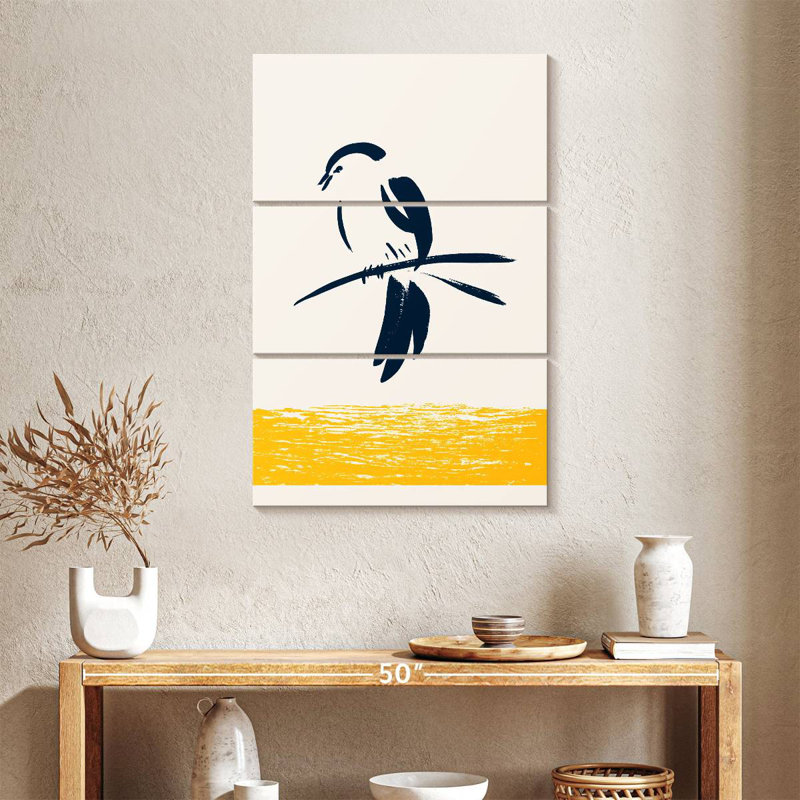 Oiseau chanteur minimaliste, H 38 po x l 24 po