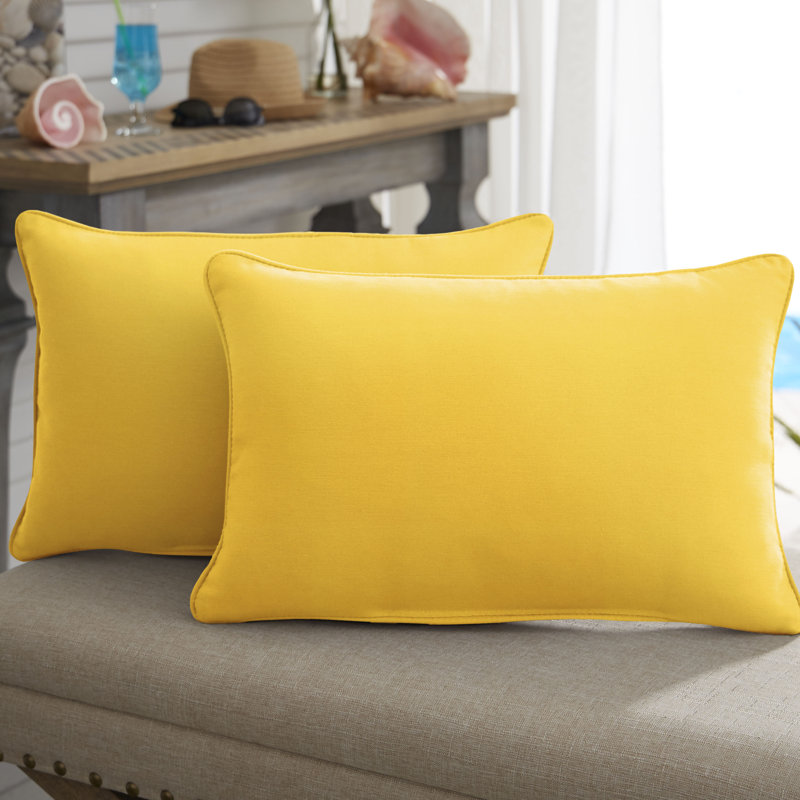 Coussin Selene, 13 po x 20 po, Jaune