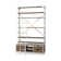 Schlueter 94" Metal and Wood Four Tier Library Bookcase With Ladder