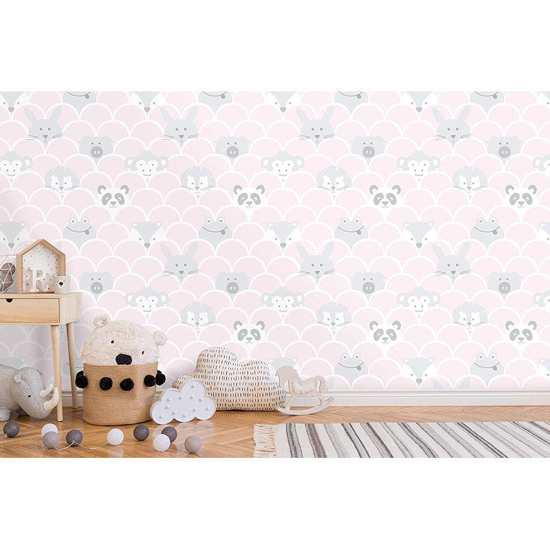 Gaitan 10.05m x 53cm Matte Wallpaper Roll, Pink