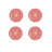 Cabbage Pink Cake Stand and 4 Plate Set