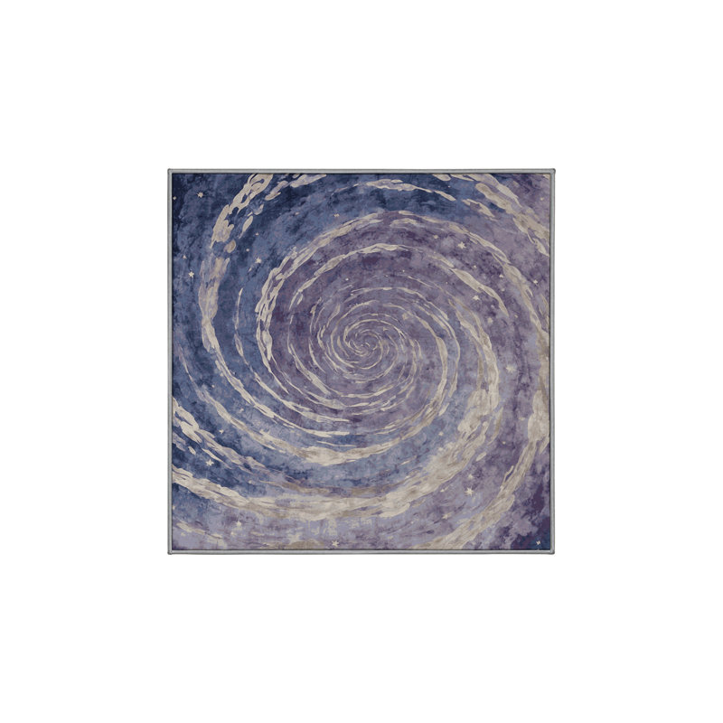 Tapis mauve soyeux et moelleux, Carré 6 pi