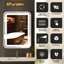 Miroir de salle de bain pour salle de bain avec lumière pour mur Miroir de maquillage à cadre 36 x 28 à DEL Smart Smart