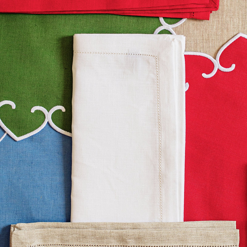 Tessuti Sage Napkins, White